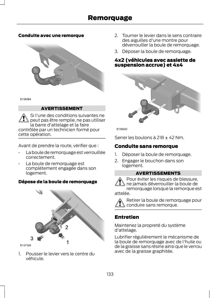 Ford Ranger III 3 manuel du proprietaire / page 135