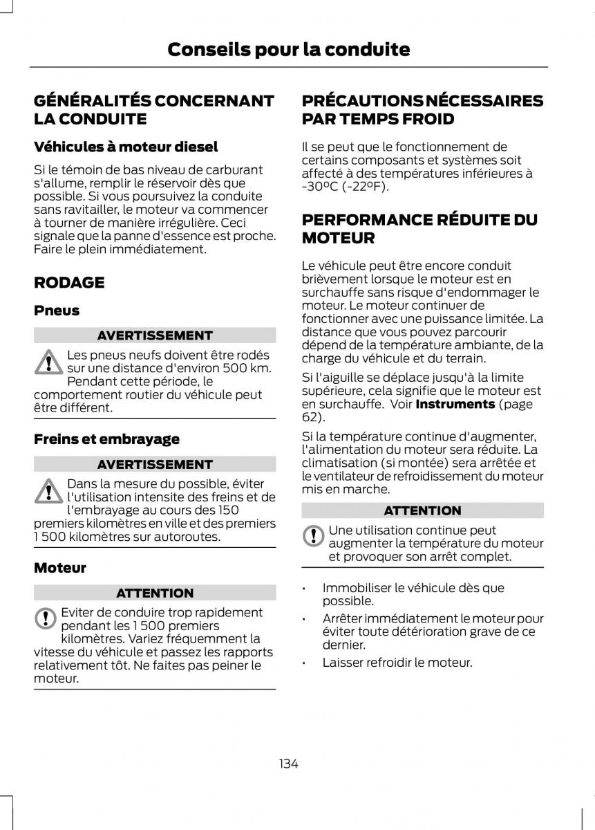 Ford Ranger III 3 manuel du proprietaire / page 136