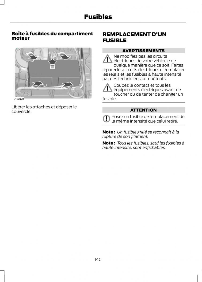 Ford Ranger III 3 manuel du proprietaire / page 142