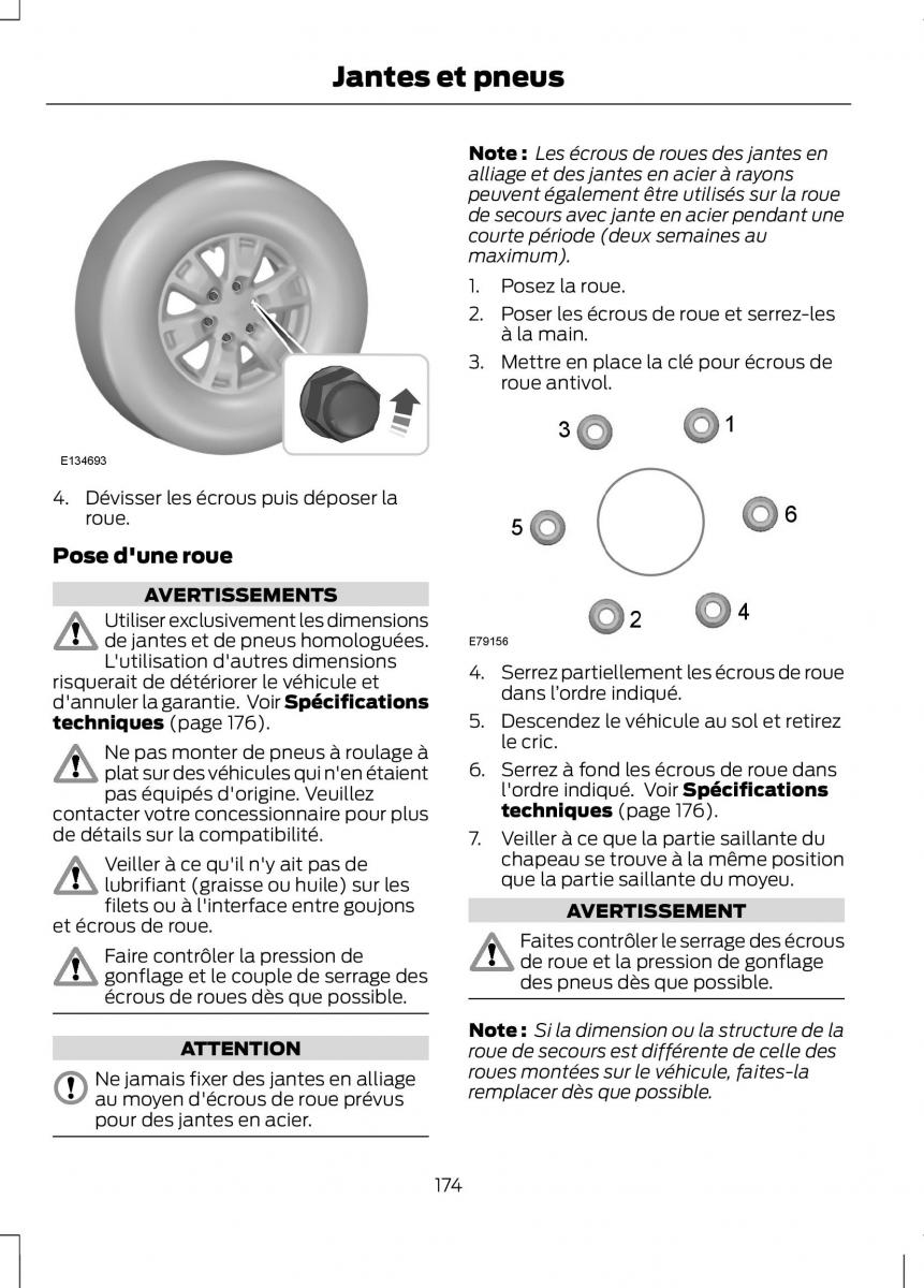 Ford Ranger III 3 manuel du proprietaire / page 176