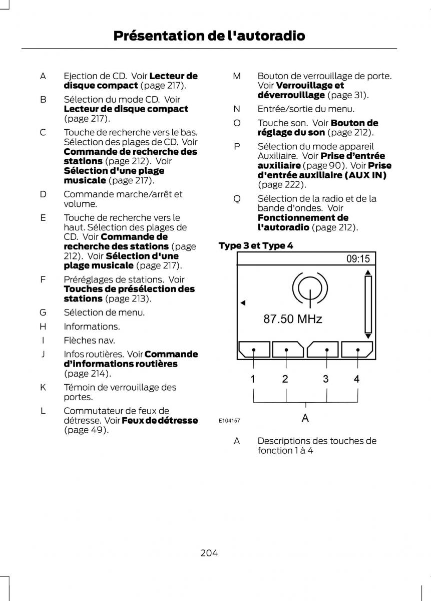 Ford Ranger III 3 manuel du proprietaire / page 206