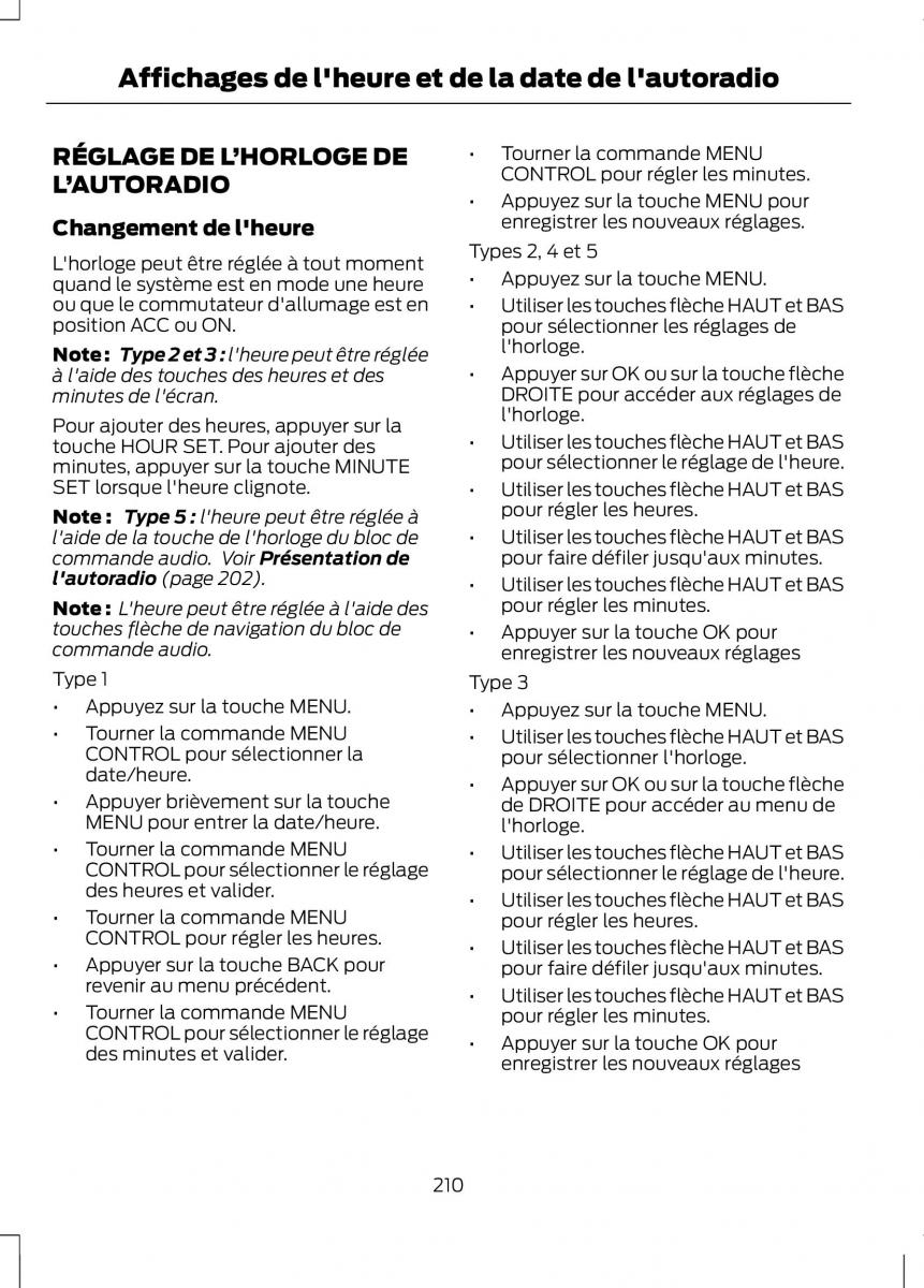 Ford Ranger III 3 manuel du proprietaire / page 212