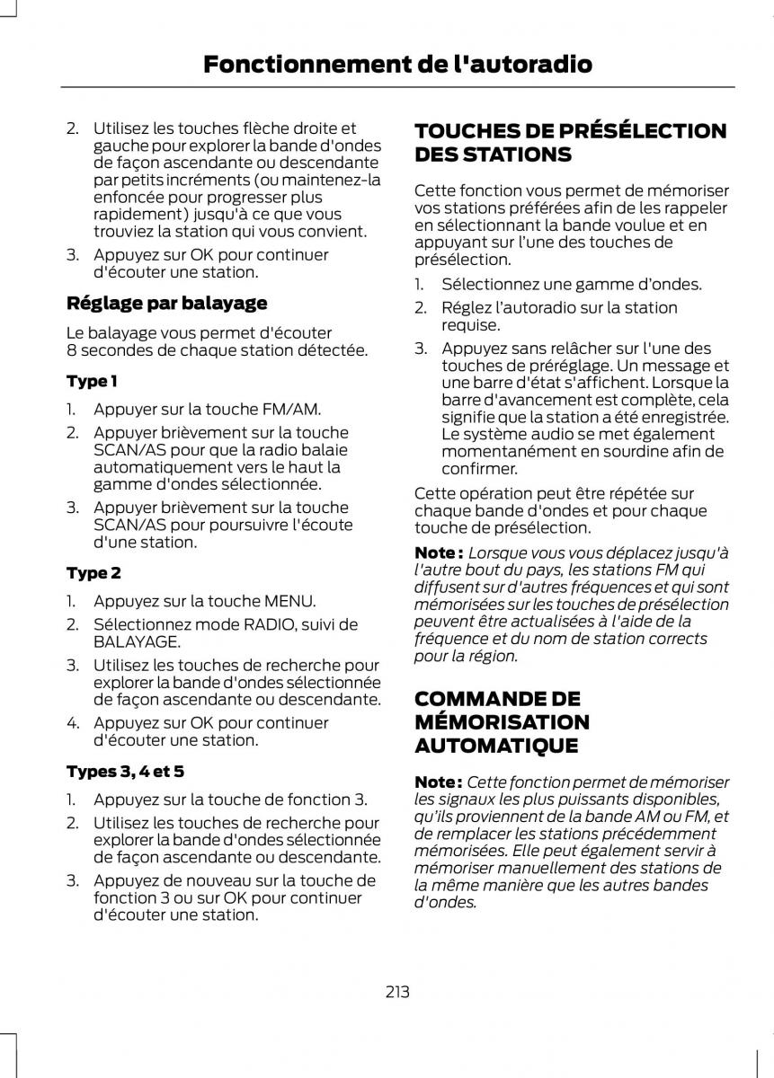 Ford Ranger III 3 manuel du proprietaire / page 215