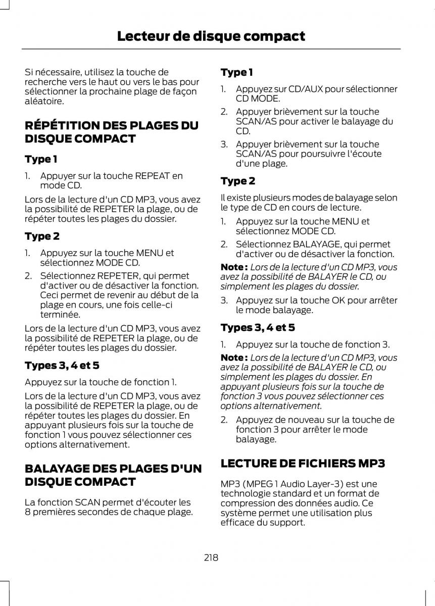 Ford Ranger III 3 manuel du proprietaire / page 220