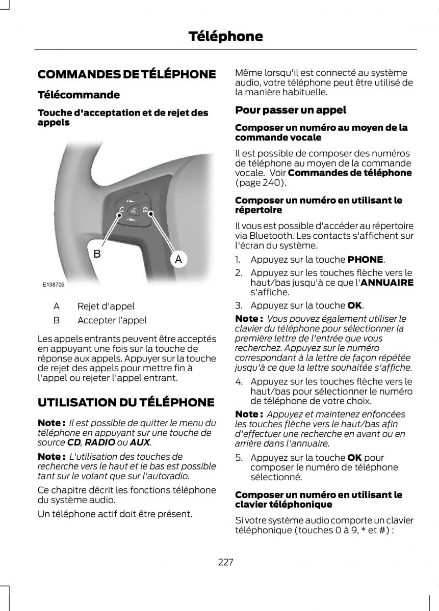 Ford Ranger III 3 manuel du proprietaire / page 229