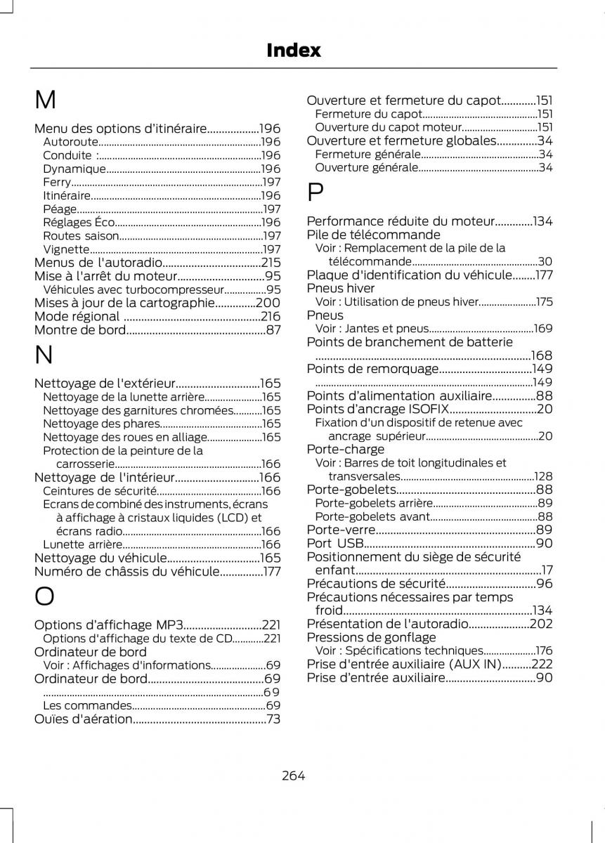 Ford Ranger III 3 manuel du proprietaire / page 266