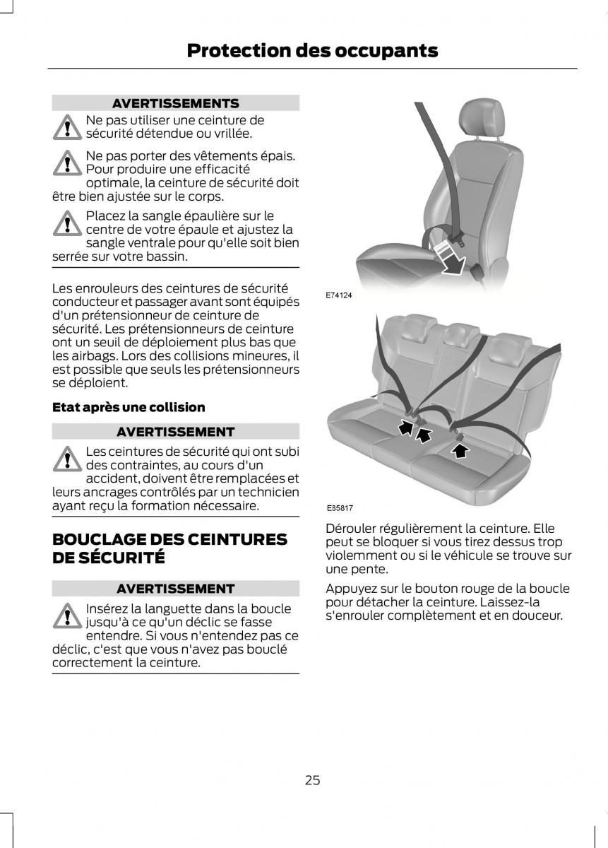 Ford Ranger III 3 manuel du proprietaire / page 27