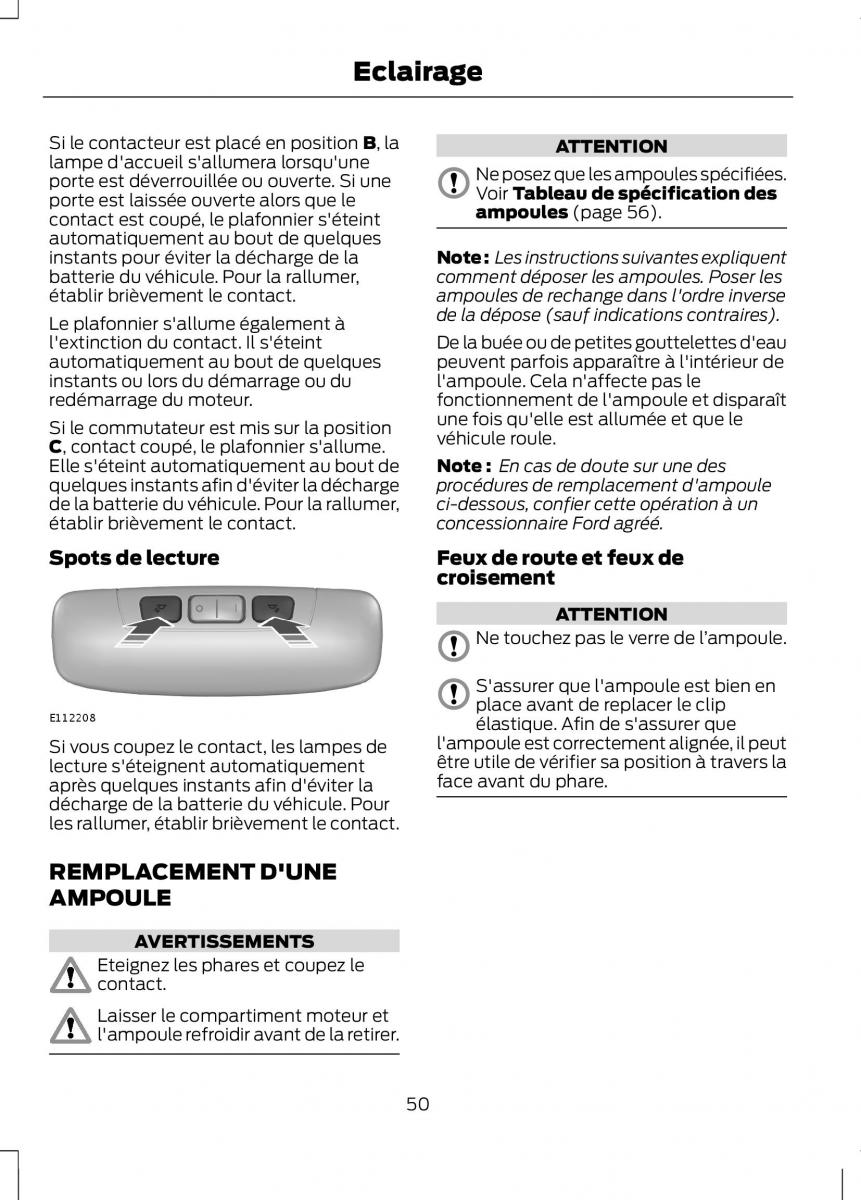 Ford Ranger III 3 manuel du proprietaire / page 52