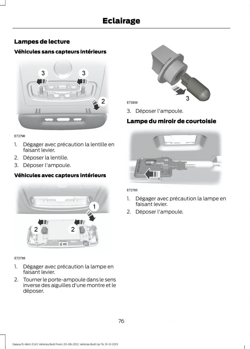 Ford S Max I 1 manuel du proprietaire / page 78