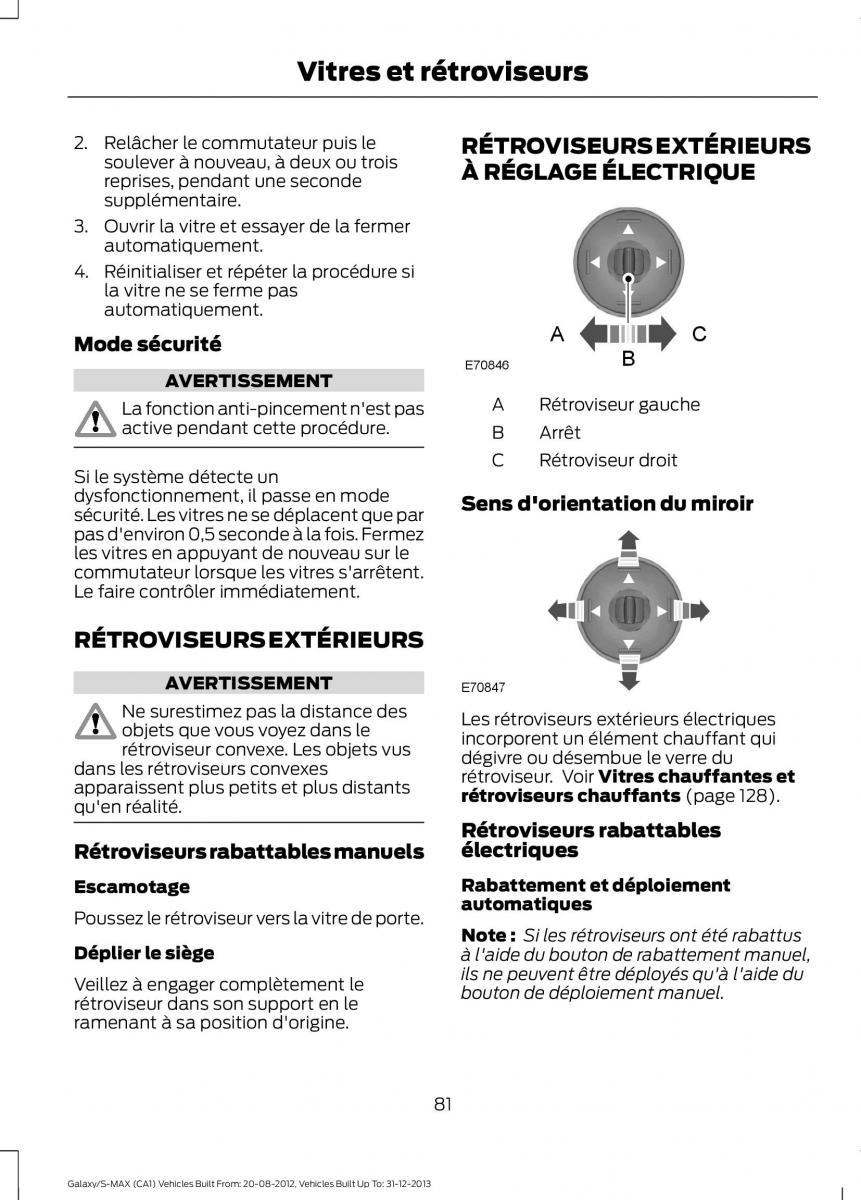 Ford S Max I 1 manuel du proprietaire / page 83