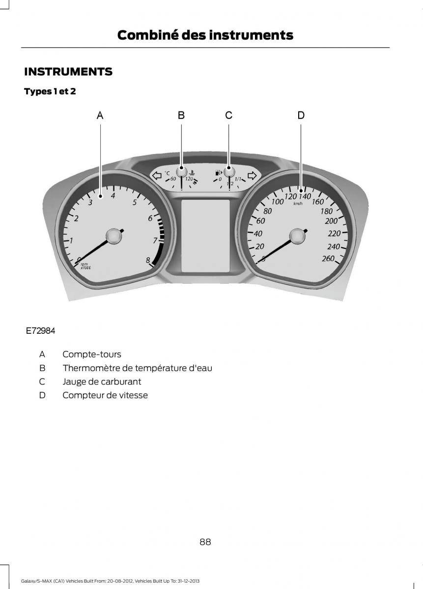 Ford S Max I 1 manuel du proprietaire / page 90