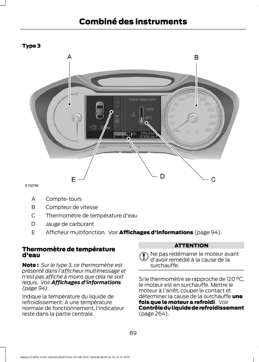 Ford S Max I 1 manuel du proprietaire / page 91