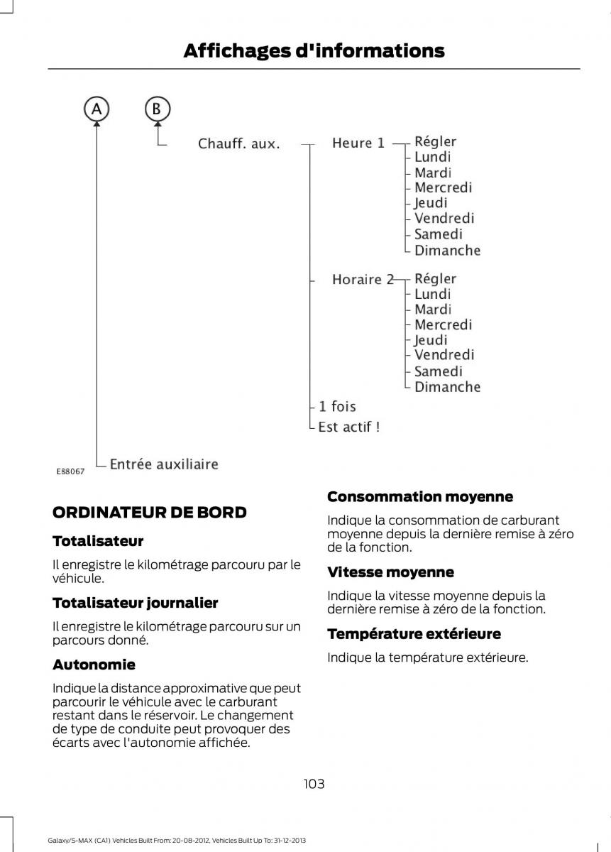 Ford S Max I 1 manuel du proprietaire / page 105