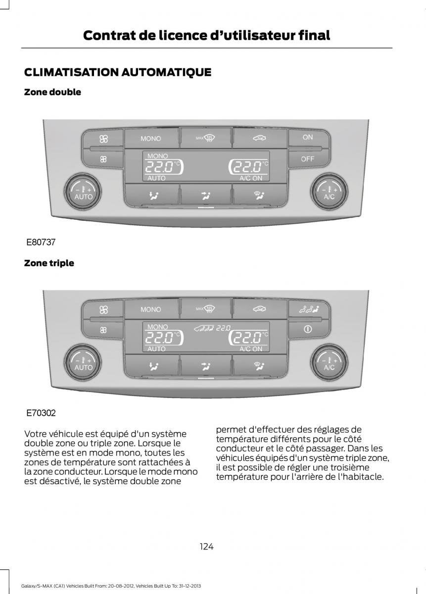 Ford S Max I 1 manuel du proprietaire / page 126