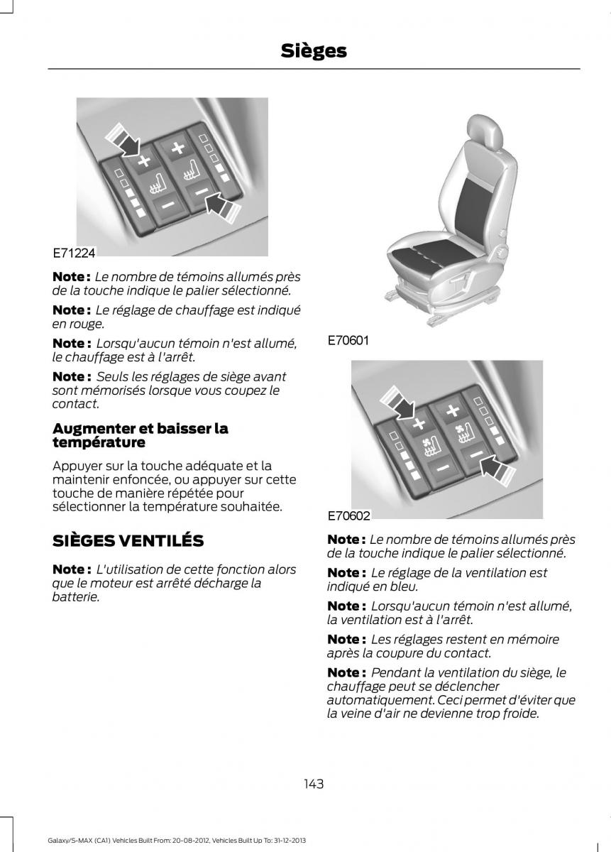 Ford S Max I 1 manuel du proprietaire / page 145