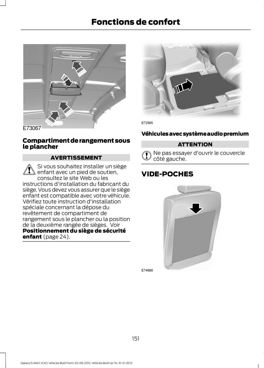 Ford S Max I 1 manuel du proprietaire / page 153