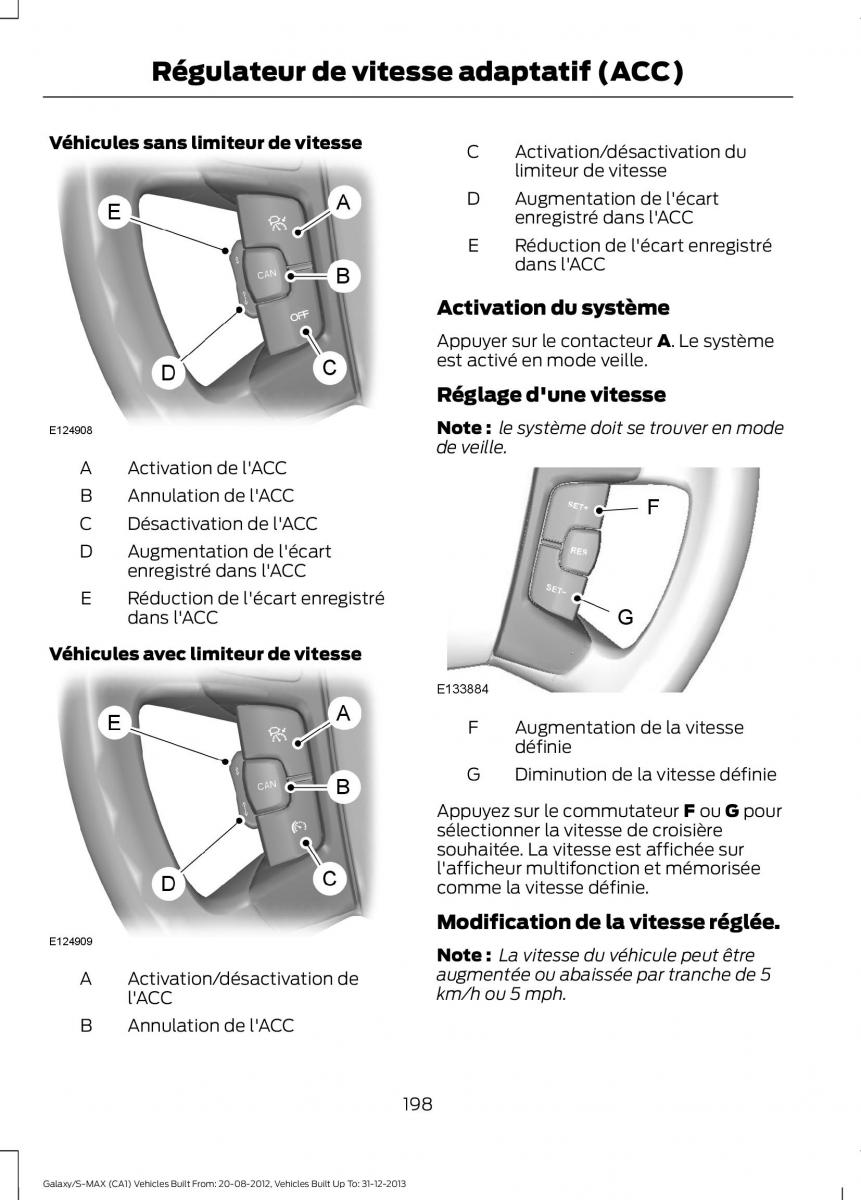 Ford S Max I 1 manuel du proprietaire / page 200