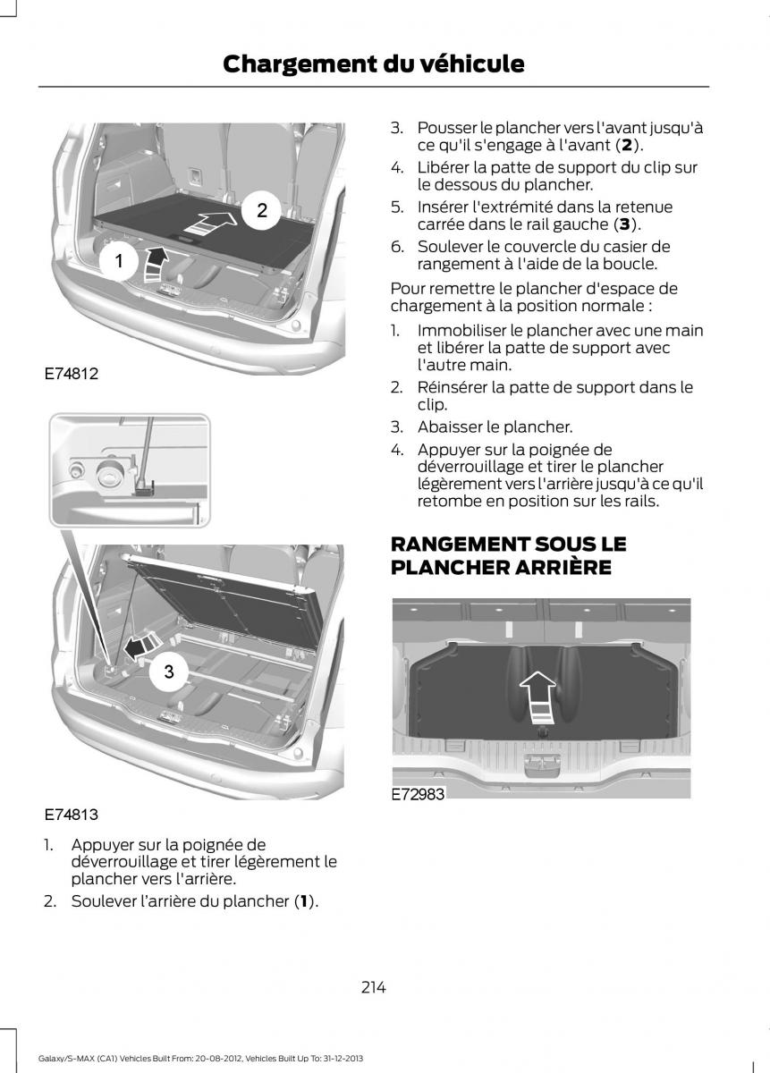 Ford S Max I 1 manuel du proprietaire / page 216