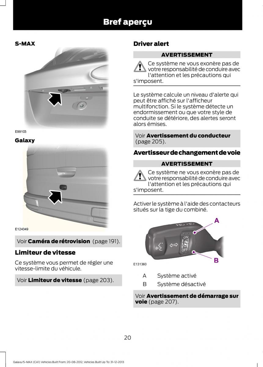 Ford S Max I 1 manuel du proprietaire / page 22