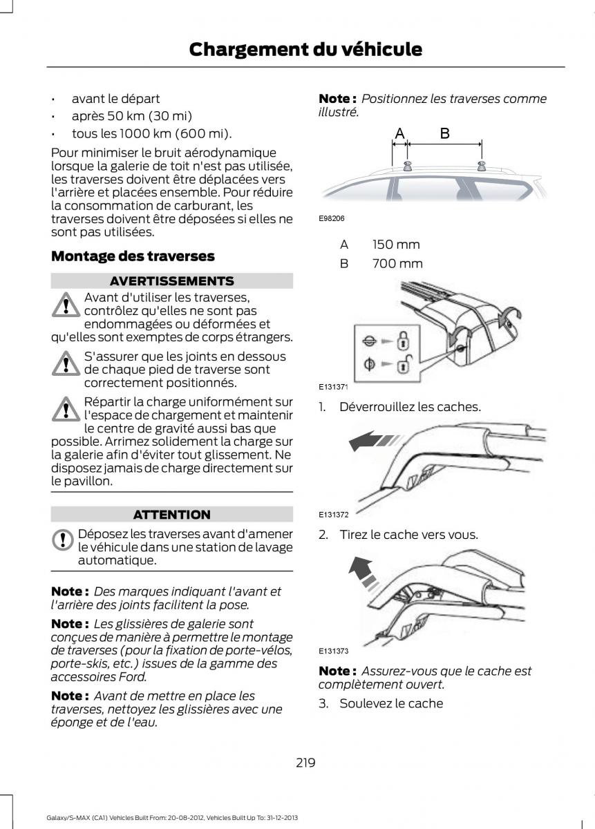 Ford S Max I 1 manuel du proprietaire / page 221