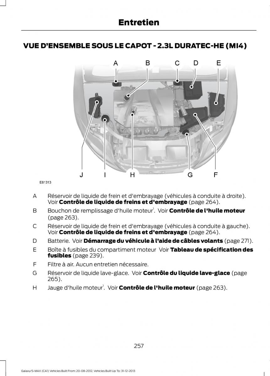 Ford S Max I 1 manuel du proprietaire / page 259