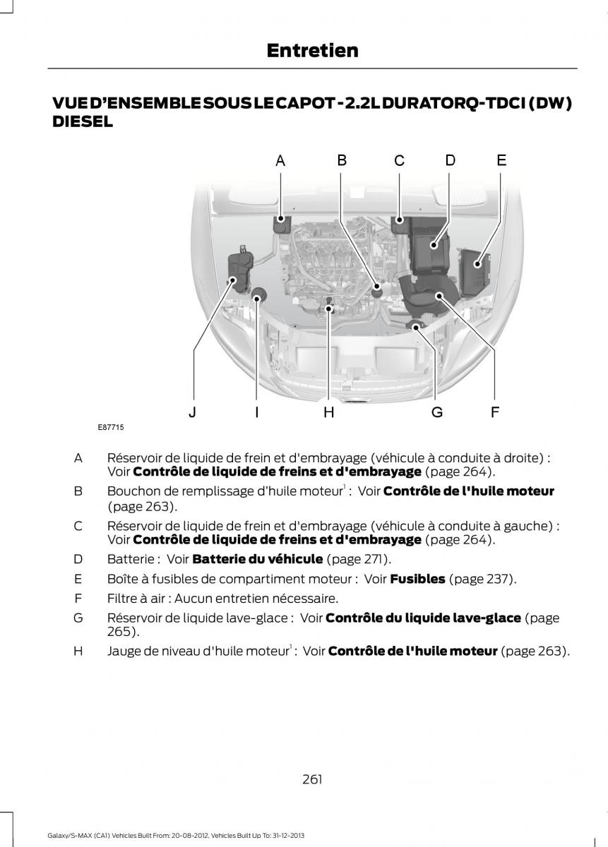 Ford S Max I 1 manuel du proprietaire / page 263