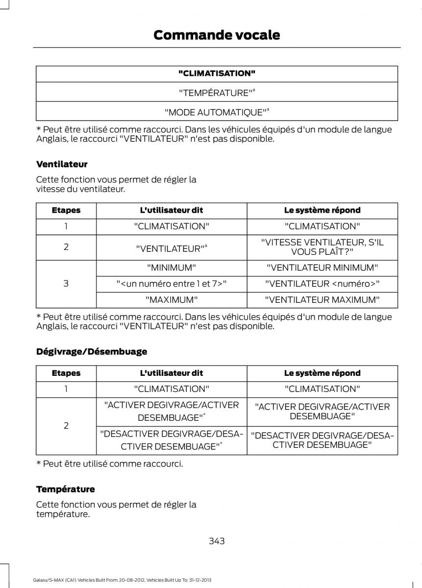 Ford S Max I 1 manuel du proprietaire / page 345