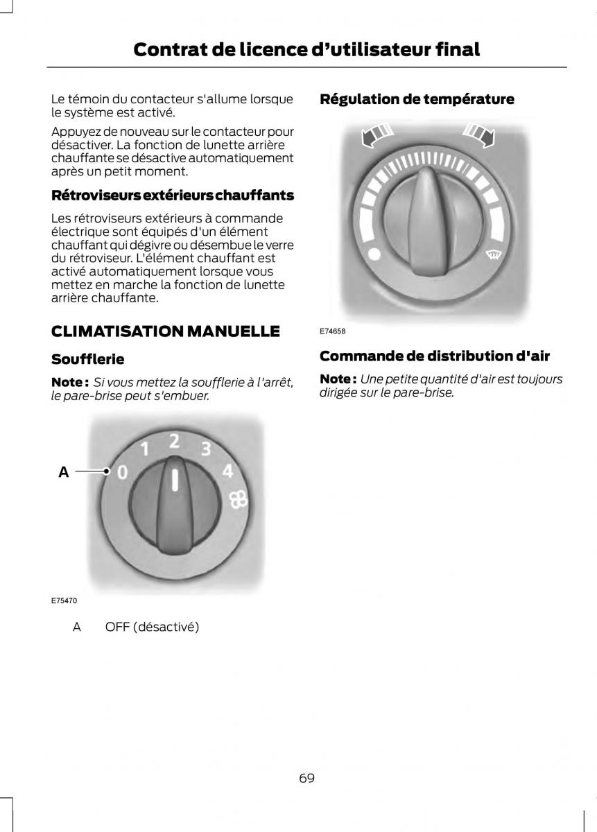 Ford Tourneo Connect manuel du proprietaire / page 71