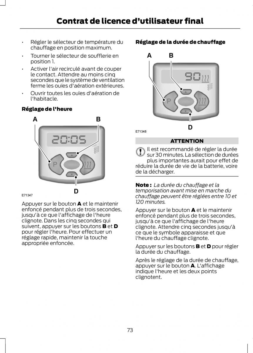 Ford Tourneo Connect manuel du proprietaire / page 75