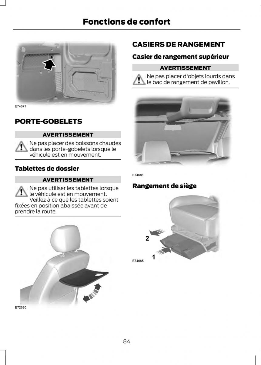 Ford Tourneo Connect manuel du proprietaire / page 86