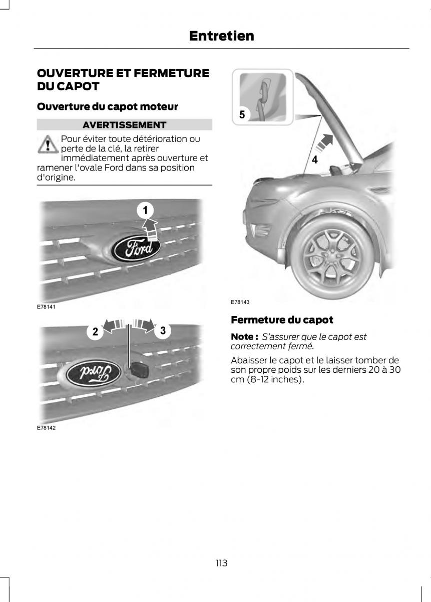 Ford Tourneo Connect manuel du proprietaire / page 115