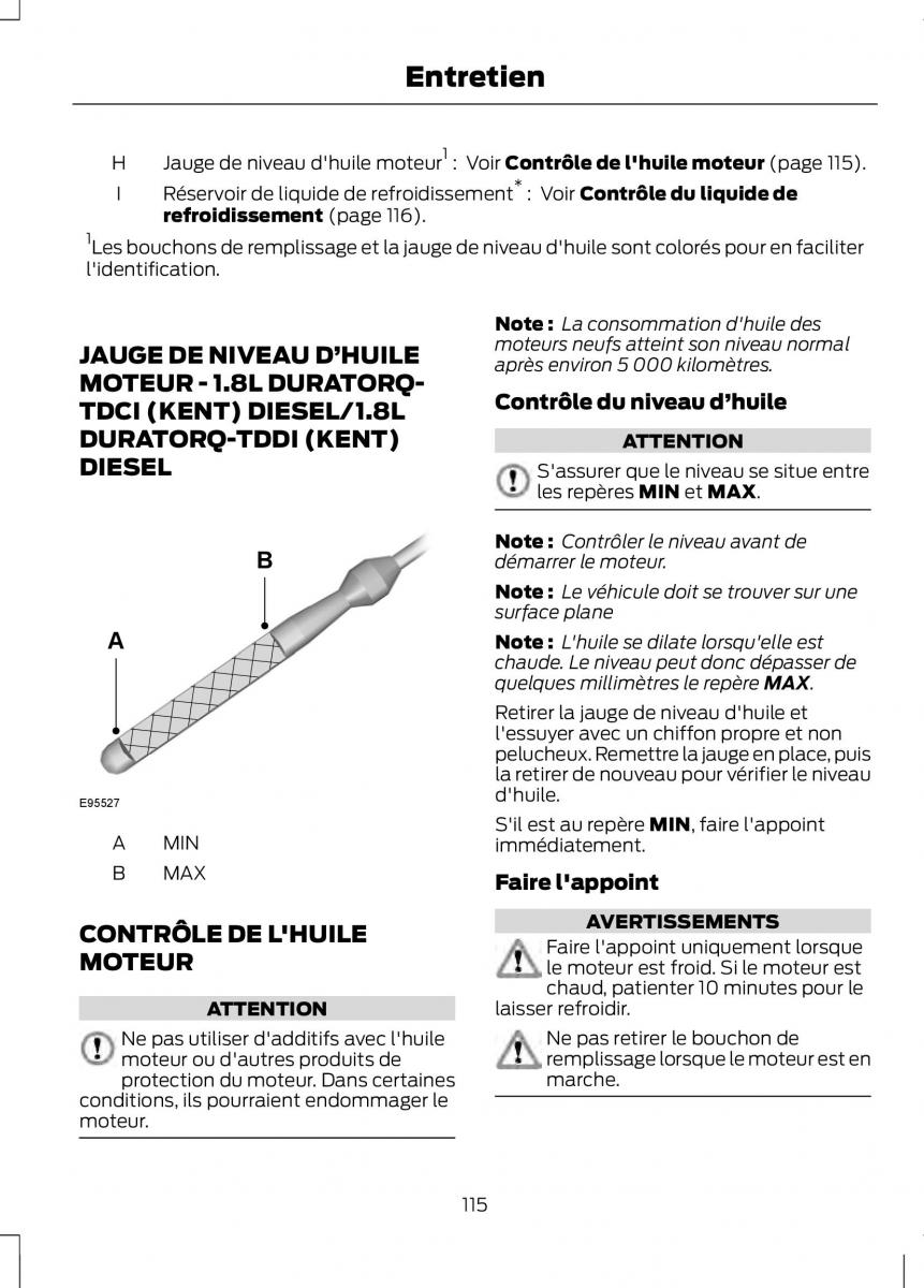 Ford Tourneo Connect manuel du proprietaire / page 117