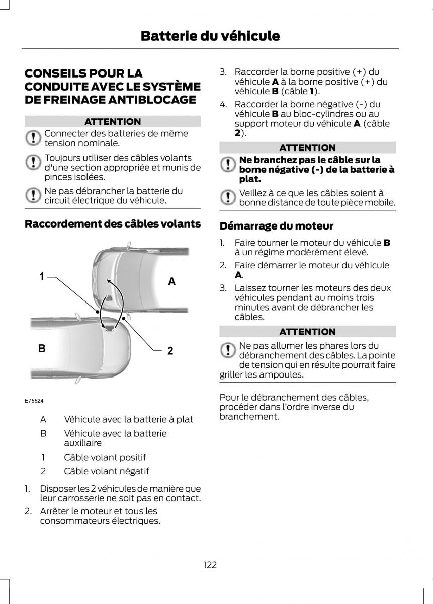 Ford Tourneo Connect manuel du proprietaire / page 124