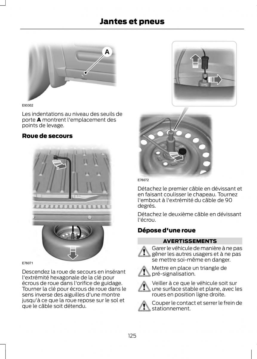 Ford Tourneo Connect manuel du proprietaire / page 127