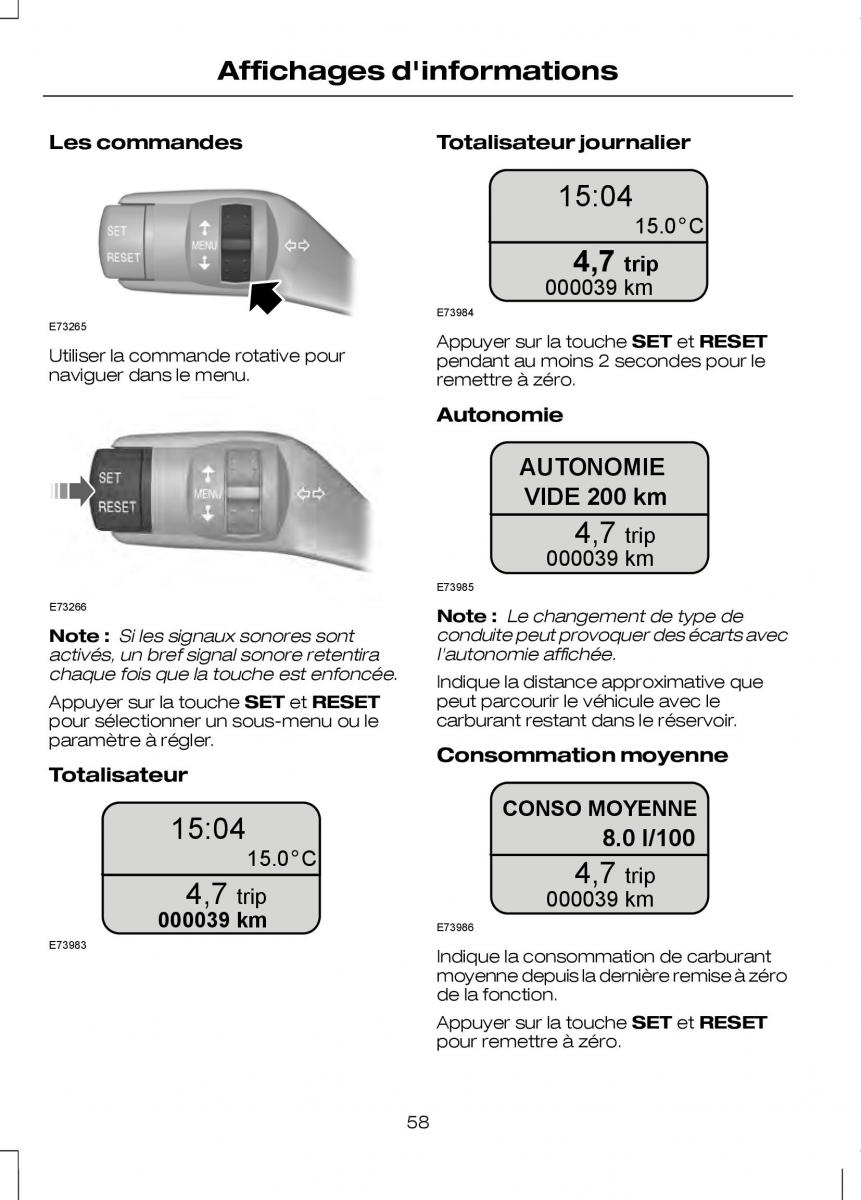 Ford Transit VII 7 manuel du proprietaire / page 60