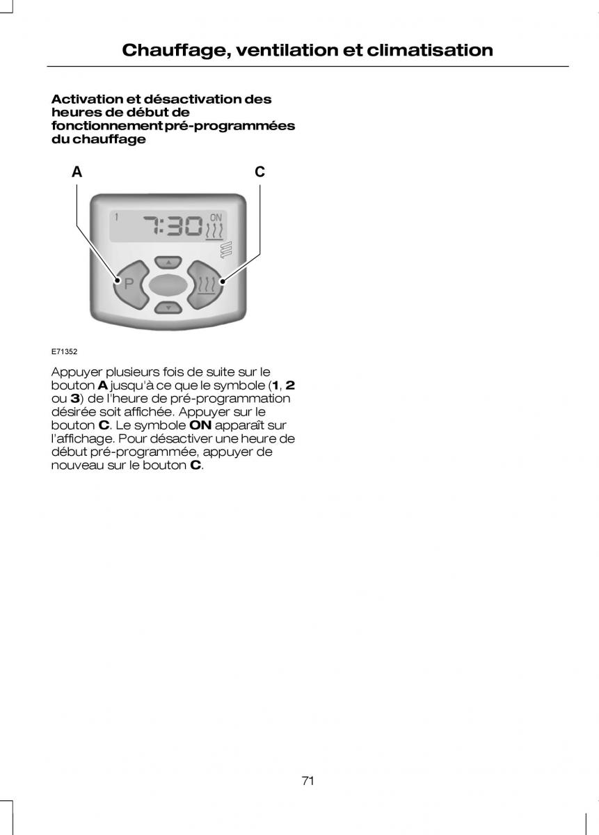 Ford Transit VII 7 manuel du proprietaire / page 73