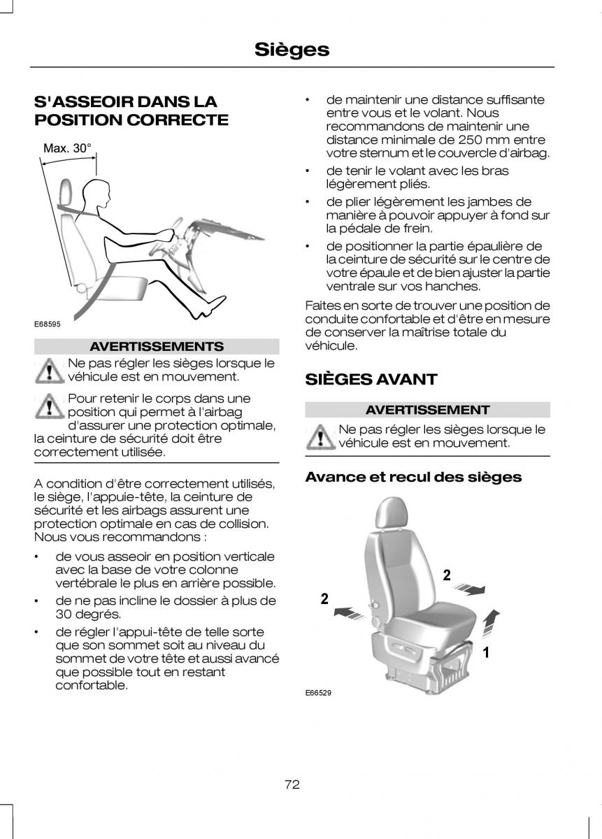 Ford Transit VII 7 manuel du proprietaire / page 74