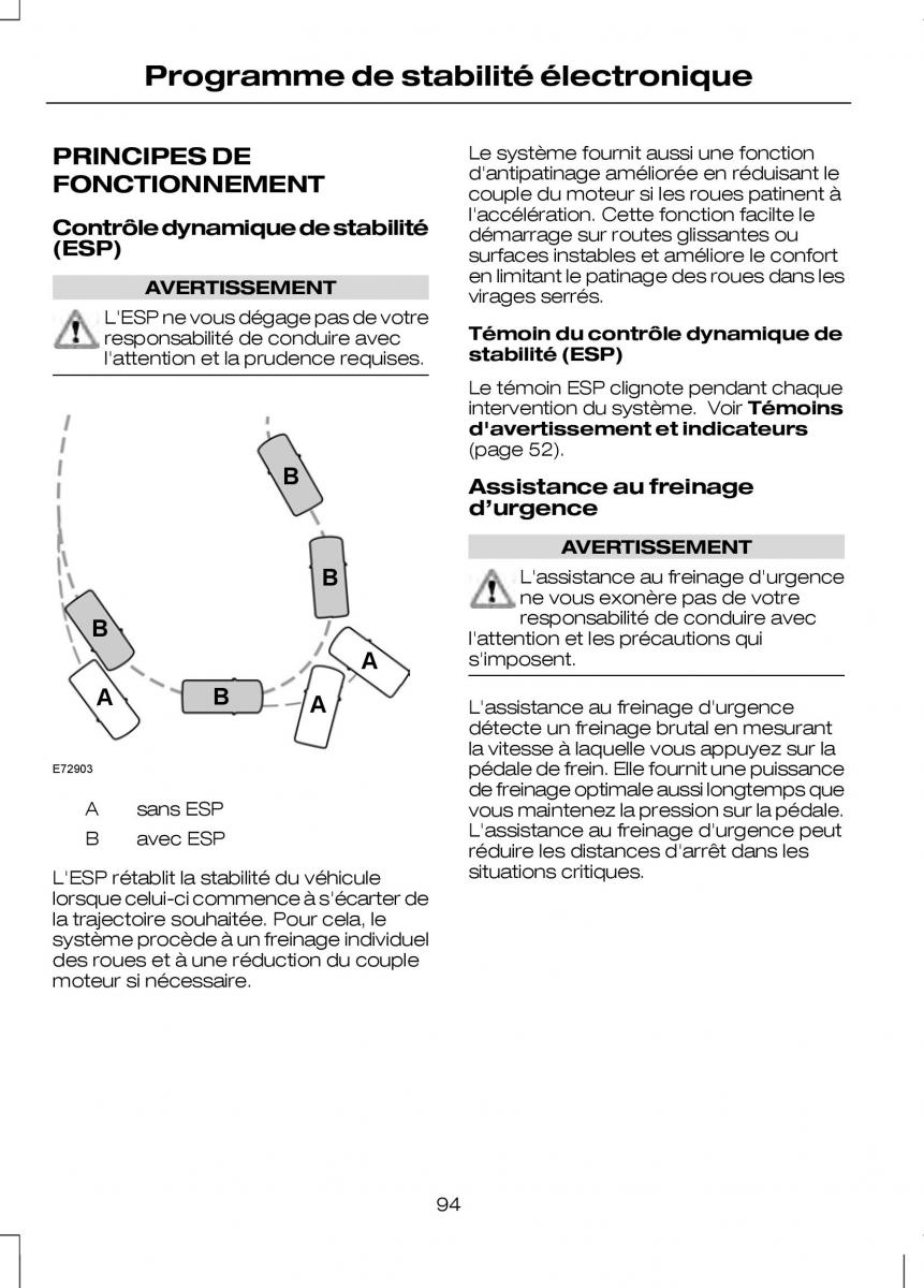 Ford Transit VII 7 manuel du proprietaire / page 96