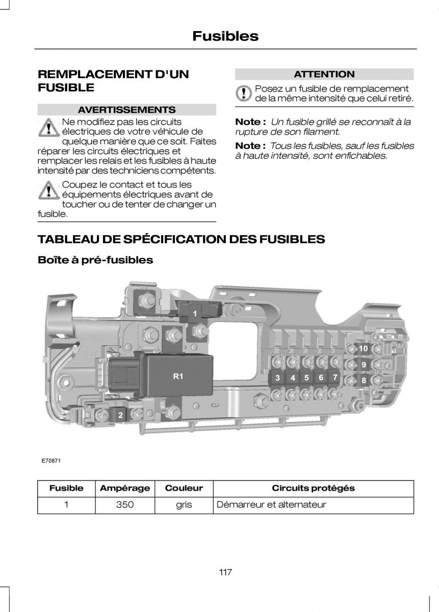 Ford Transit VII 7 manuel du proprietaire / page 119