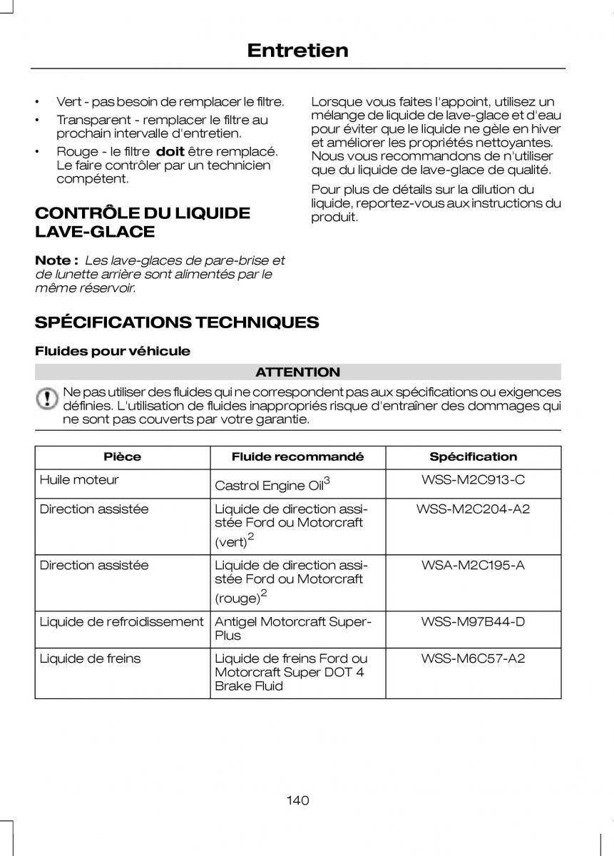 Ford Transit VII 7 manuel du proprietaire / page 142