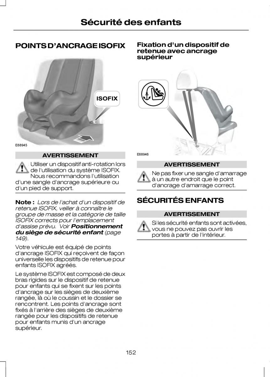 Ford Transit VII 7 manuel du proprietaire / page 154