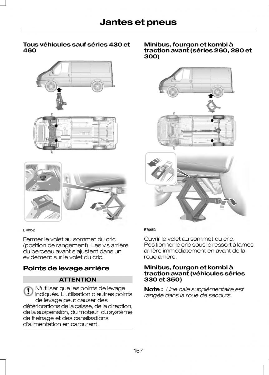 Ford Transit VII 7 manuel du proprietaire / page 159