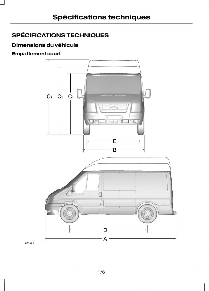 Ford Transit VII 7 manuel du proprietaire / page 178