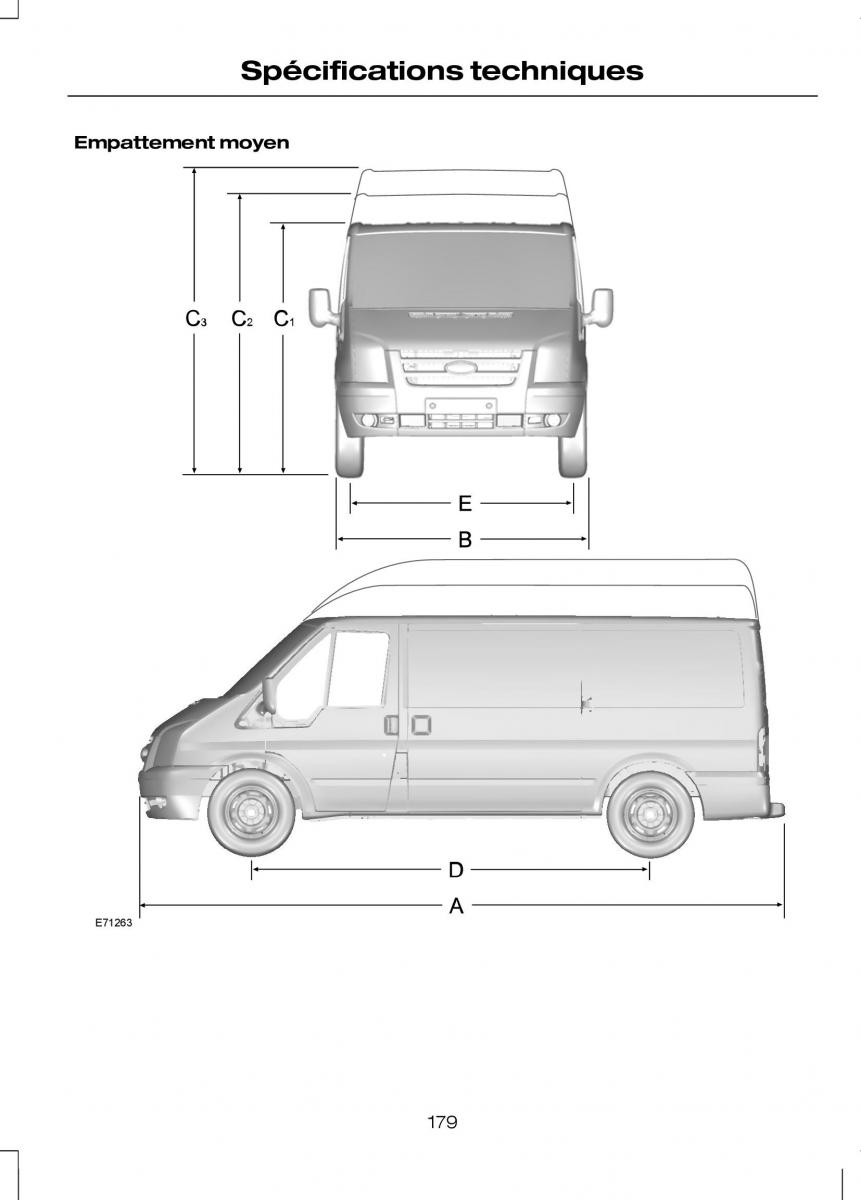 Ford Transit VII 7 manuel du proprietaire / page 181