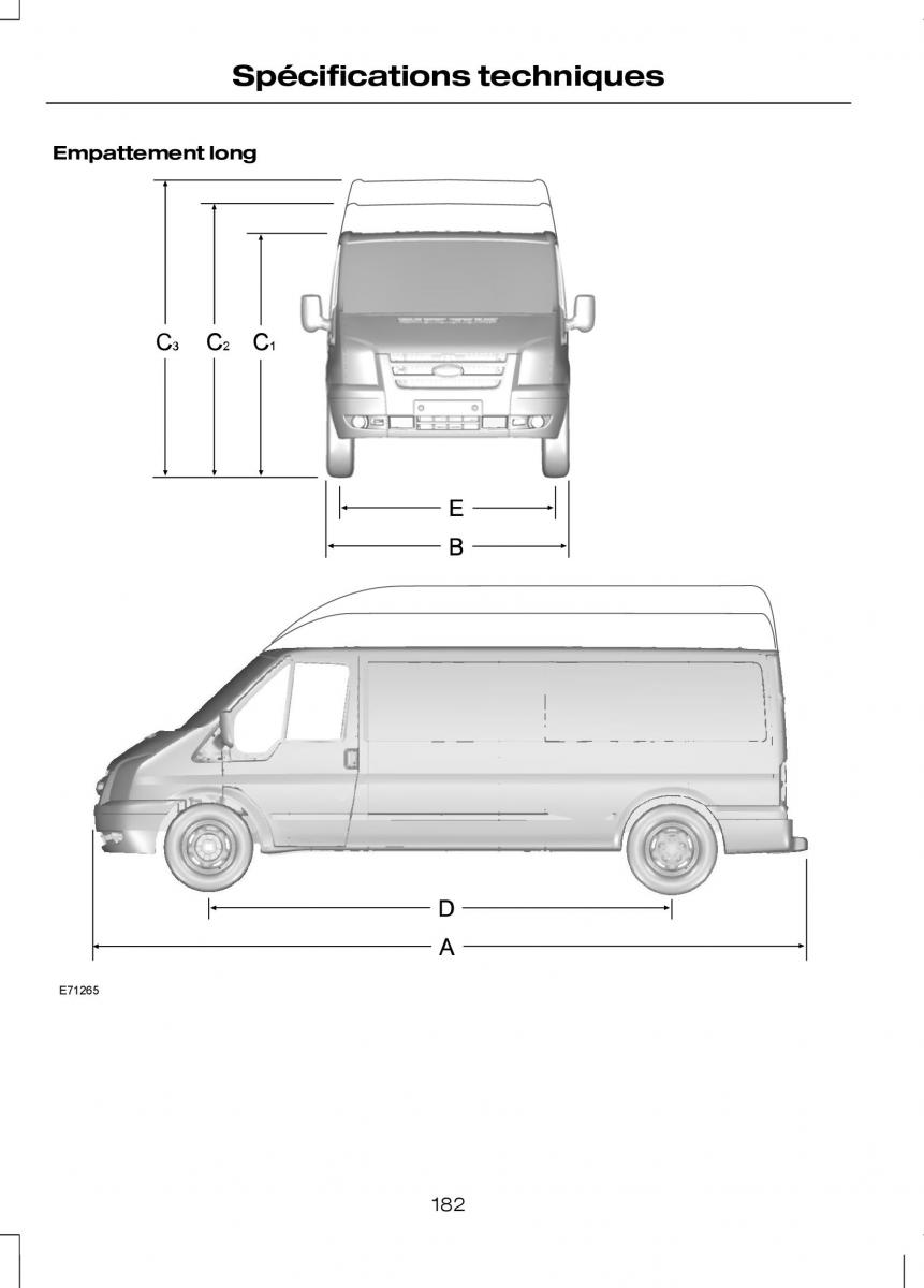 Ford Transit VII 7 manuel du proprietaire / page 184