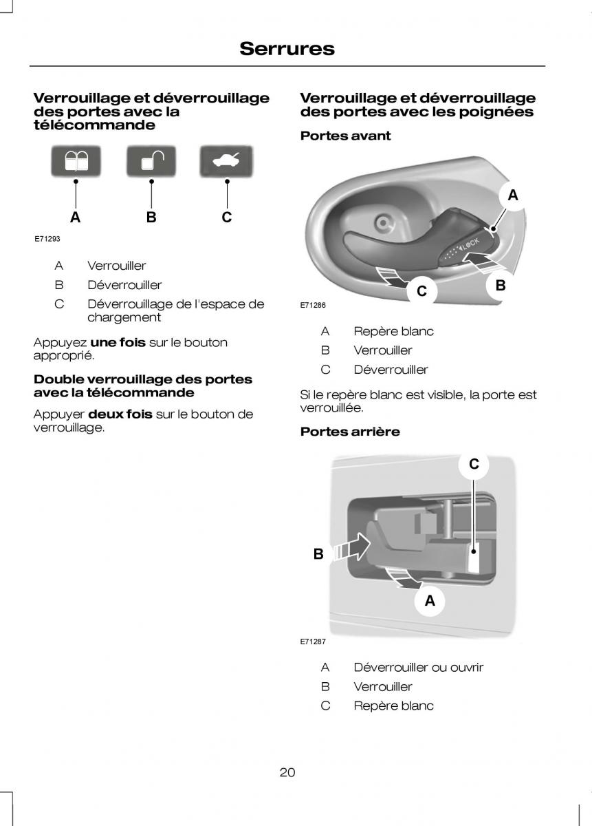 Ford Transit VII 7 manuel du proprietaire / page 22