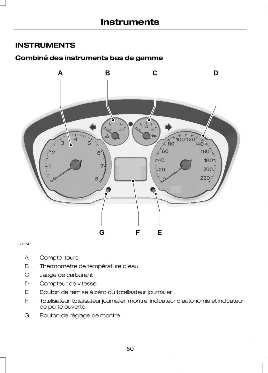 Ford Transit VII 7 manuel du proprietaire / page 52