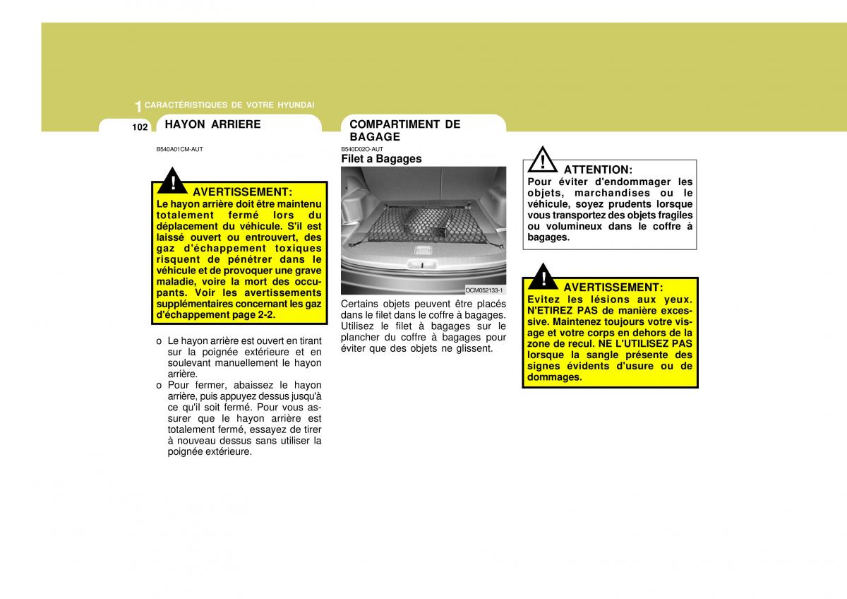 Hyundai Santa Fe II 2 manuel du proprietaire / page 118