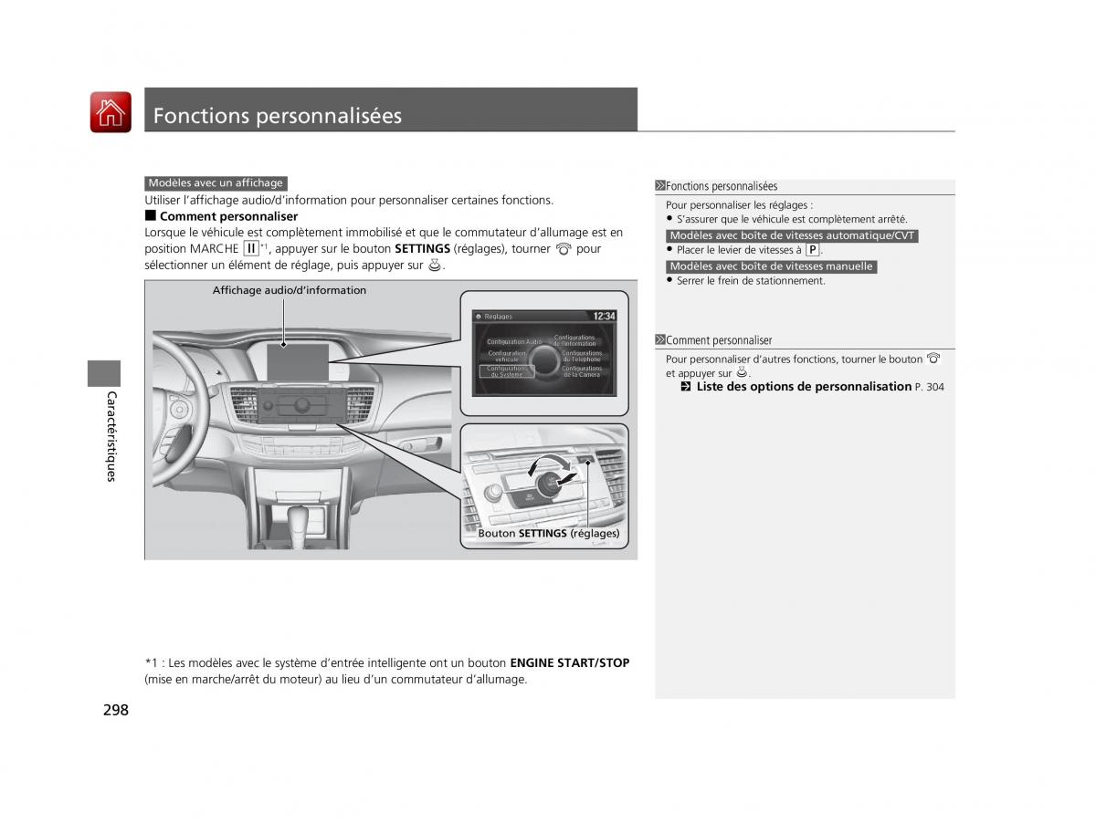 Honda Accord IX 9 manuel du proprietaire / page 299