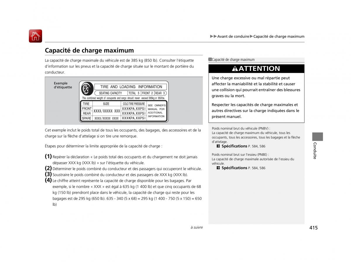 Honda Accord IX 9 manuel du proprietaire / page 416